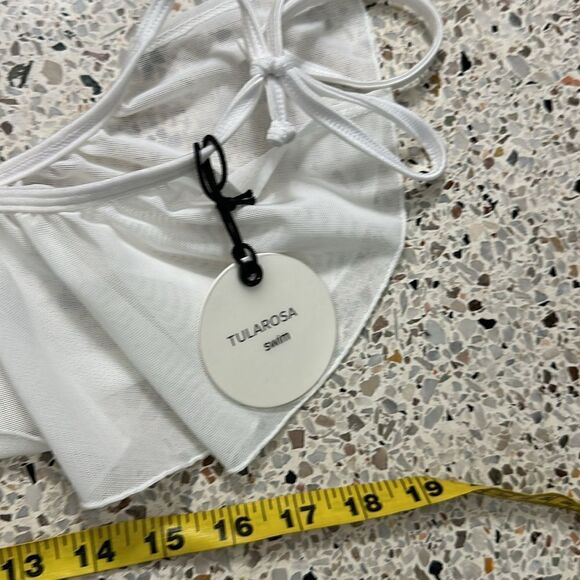 NWT Tularosa white Kimber bikini top off shoulder revolve resort small s - Picture 6 of 7